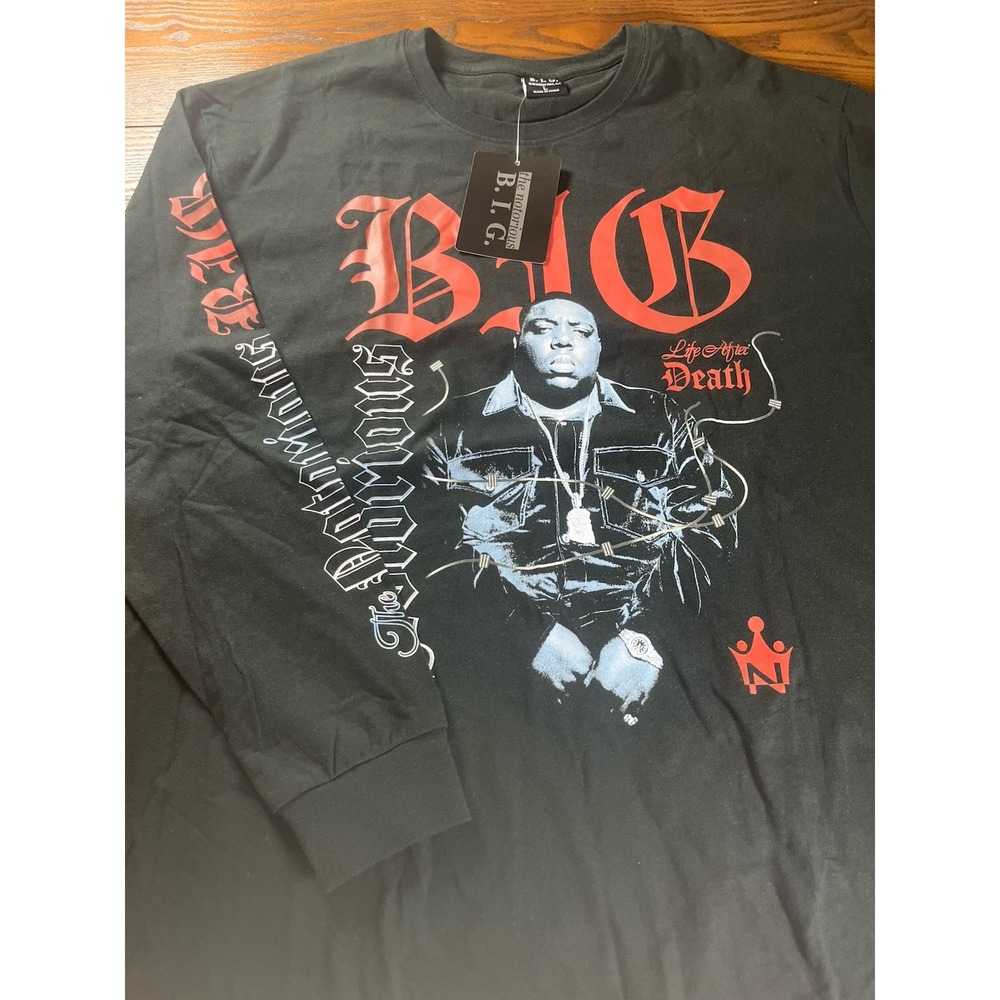 NEW The Notorious BIG Brooklyn Mint Biggie Smalls Mens Long Sleeve T-Shirt Large